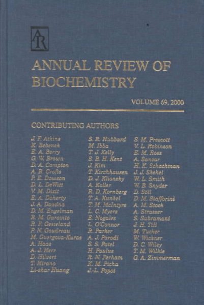 Annual Review of Biochemistry: 2000