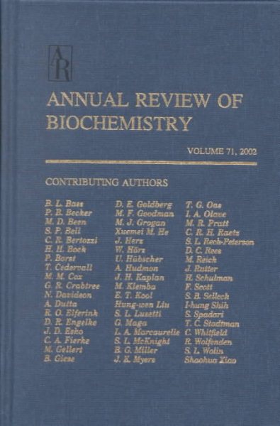 Annual Reviews of Biochemistry Volume 71 with Online Version (Annual Review of Biochemistry +) cover