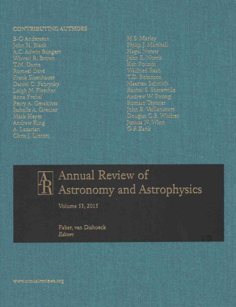 Annual Review of Astronomy and Astrophysics 2015 cover