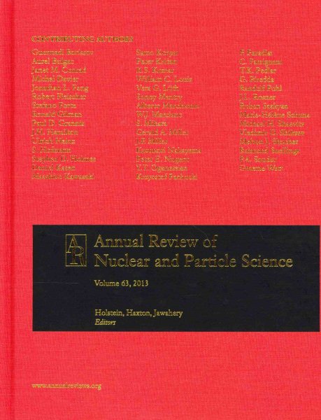 Annual Review of Nuclear and Particle Science 2013 cover