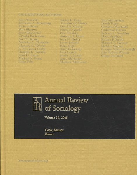 Annual Review of Sociology 2008 cover