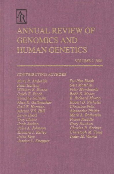 Annual Review of Genomics and Human Genetics: 2001 (Annual Review of Genomics & Human Genetics)