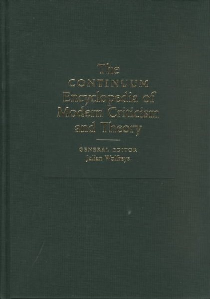 The Continuum Encyclopedia of Modern Criticism and Theory cover