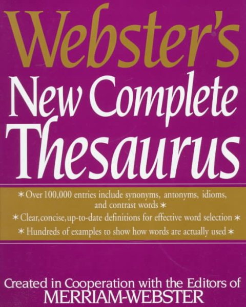 Webster's New Complete Thesaurus: