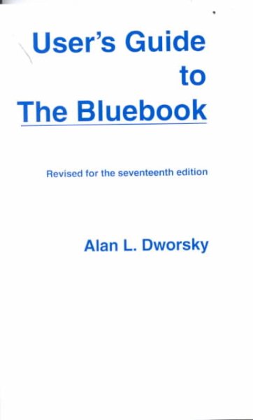 User's Guide to the Bluebook cover