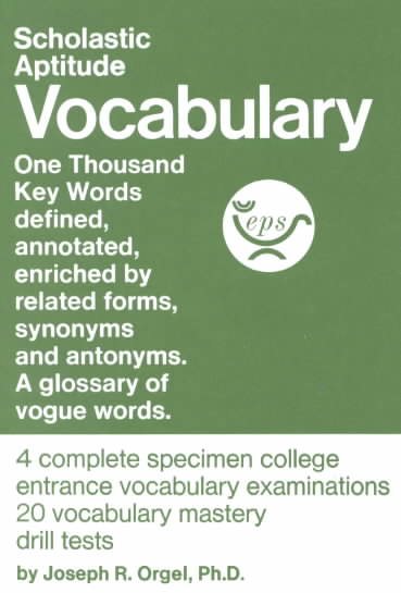 Scholastic Aptitude Vocabulary cover