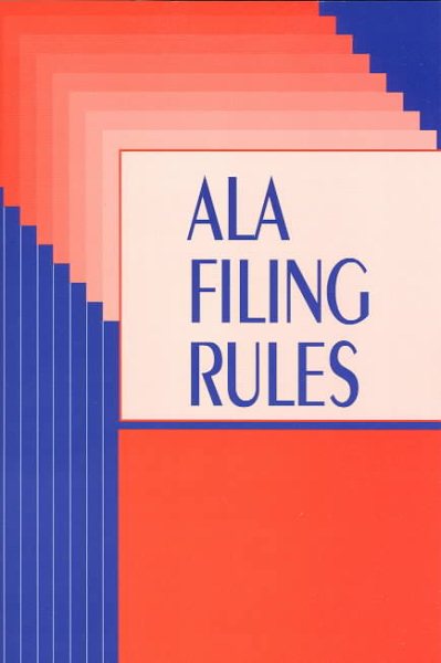 ALA Filing Rules cover