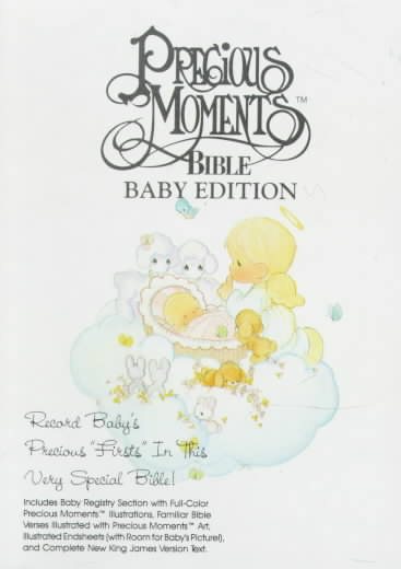 Holy Bible, New King James Version: Precious Moments Baby Bible White Leatherflex