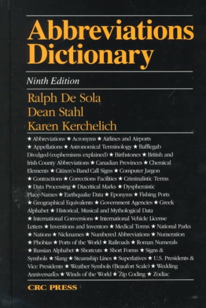 Abbreviations Dictionary: Ninth Edition