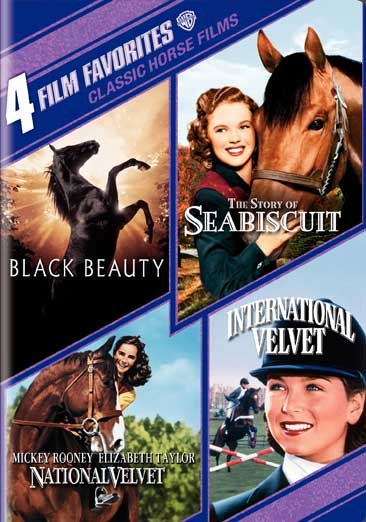 4 Film Favorites: Classic Horse Films (Black Beauty, National Velvet, International Velvet, The Story of Seabiscuit)