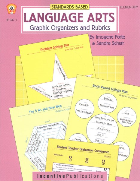 Standards-Based Language Arts: Graphic Organizers and Rubrics: Elementary (Standards-based Graphic Organizers & Rub) cover