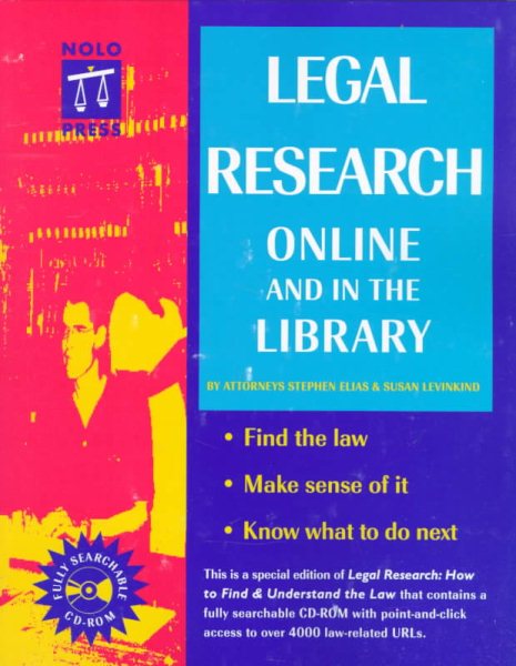 Legal Research Online and in the Library cover