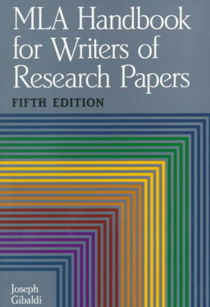 MLA Handbook for Writers of Research Papers, Fifth Edition cover