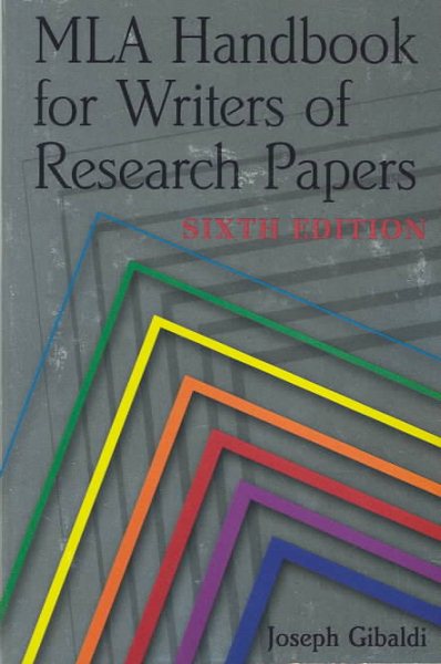 MLA Handbook for Writers of Research Papers cover