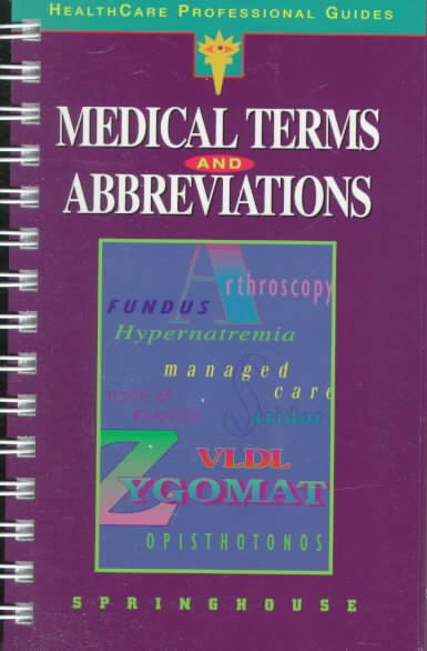 Medical Terms and Abbreviations (Healthcare Professional Guides) cover