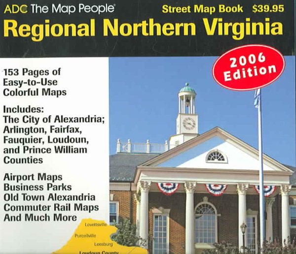 ADC The Map People Regional Northern Virginia: Steet Map Book (American Map Regional Street Atlas: Northern Virginia) cover