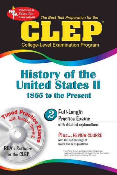 CLEP History of the United States II w/CD (REA) - The Best Test Prep for the CLE (Test Preps)