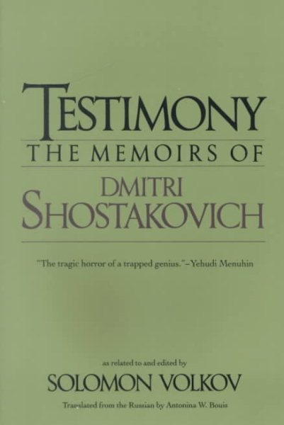 Testimony: The Memoirs of Dmitri Shostakovich cover
