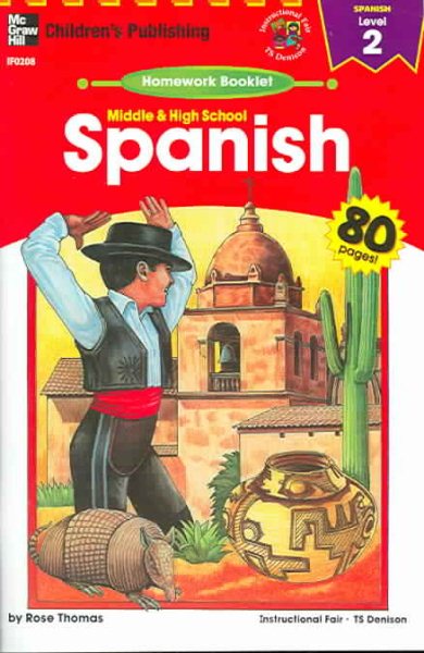Spanish Homework Booklet, Middle School / High School, Level 2 (Homework Booklets) (Spanish and English Edition)