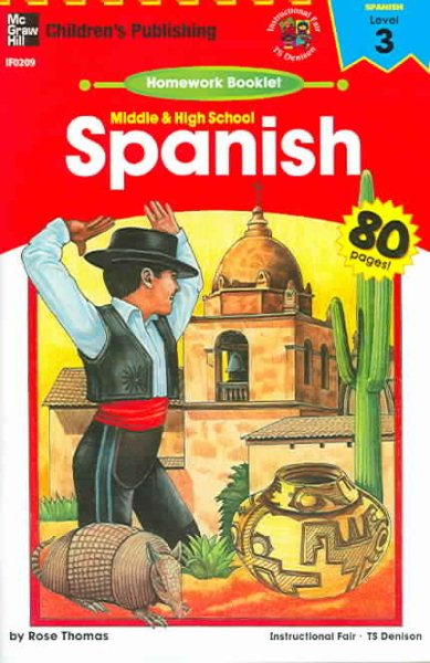 Spanish Homework Booklet, Middle School / High School, Level 3 (Homework Booklets) (Spanish and English Edition) cover