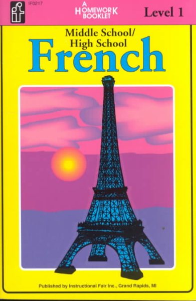 French Homework Booklet, Middle School / High School, Level 1 (Homework Booklets) (English and French Edition) cover