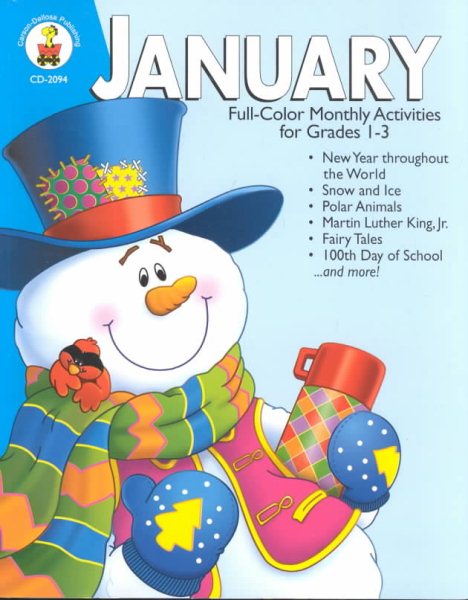 January: Full-Color Monthly Activities for Grades 1-3