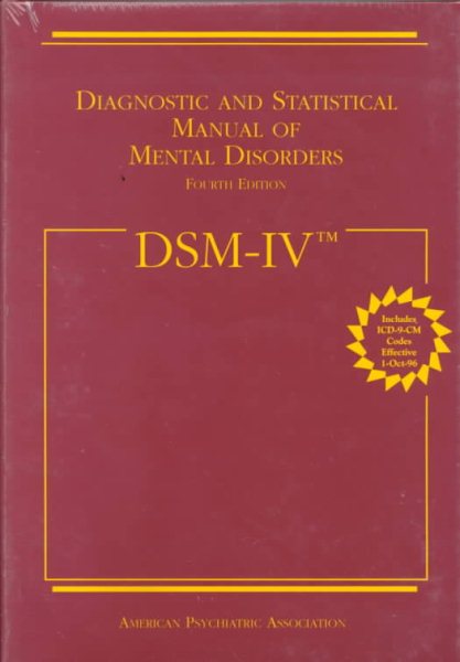 DSM-IV: Diagnostic and Statistical Manual of Mental Disorders cover