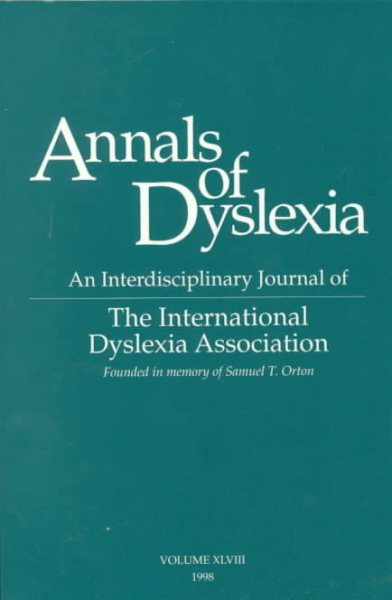 Annals of Dyslexia 1998 cover