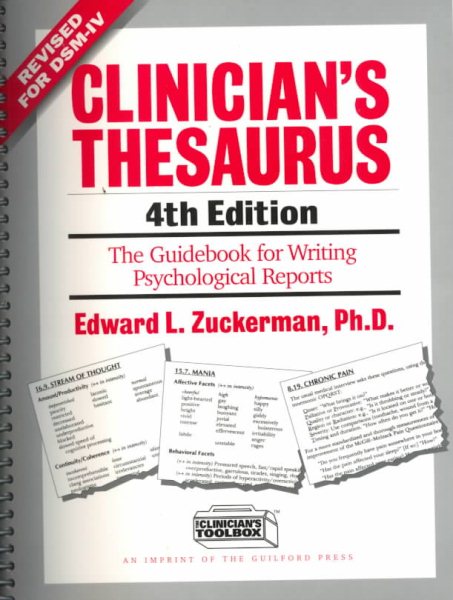 Clinician's Thesaurus, 4th Edition: The Guidebook for Writing Psychological Reports cover