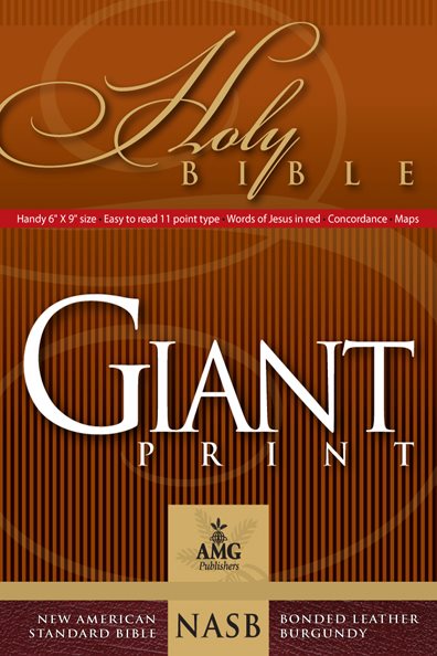 Giant Print Handy-Size Reference Bible: NASB 1977 Edition (AMG Giant Print Handy-Size Bibles) cover