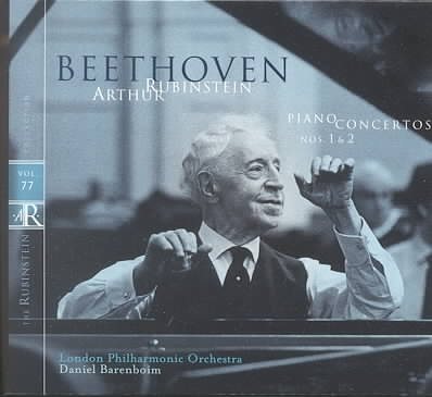 Rubinstein Collection, Vol. 77: Beethoven: Piano Concertos Nos. 1 and 2 cover