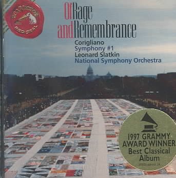 Corigliano: Symphony No.1 / Of Rage and Remembrance cover