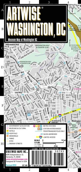 New Artwise Washington, DC, Laminated Museum Map (Streetwise Maps) cover