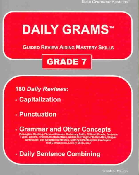 Daily Grams: Guided Review Aiding Mastery Skills : Grade 7 cover
