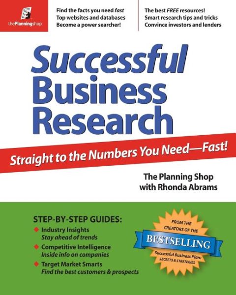 Successful Business Research: Straight to the Numbers You Need - Fast! cover