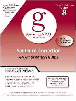 Sentence Correction GMAT Preparation Guide, 4th Edition (8 Guide Instructional Series) cover