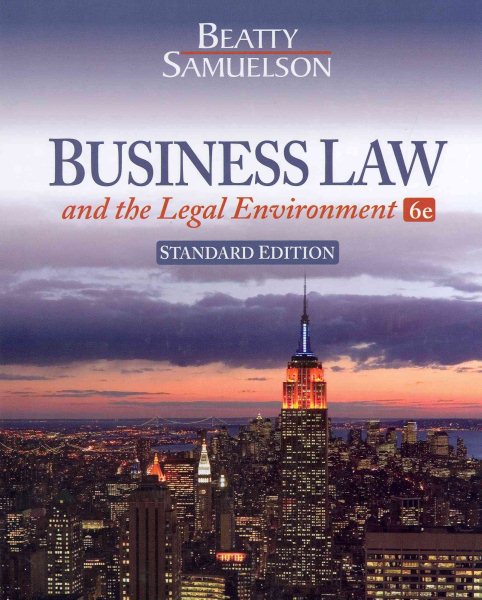 Business Law and the Legal Environment, Standard Edition cover