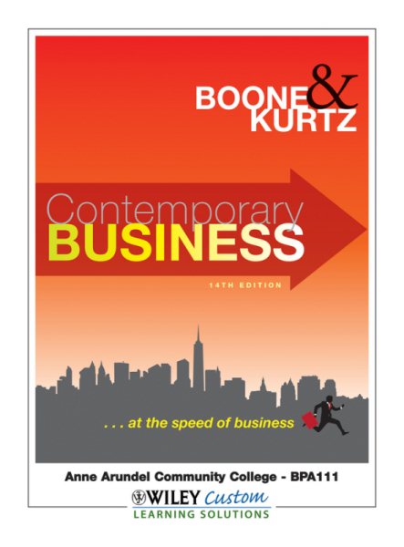 Contemporary Business 14th Edition for Anne Arundel Community College cover