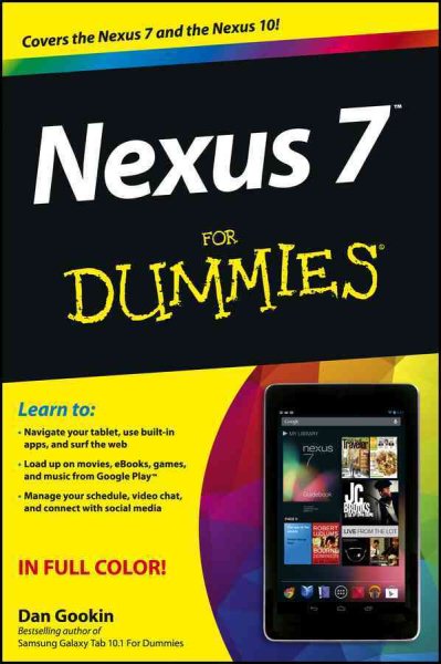 Nexus 7 For Dummies (Google Tablet) cover