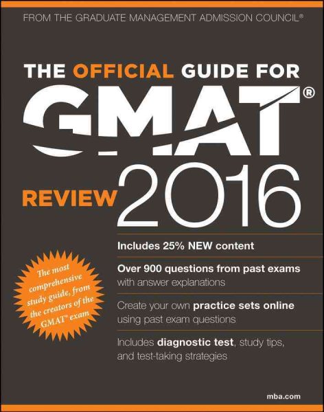 The Official Guide for GMAT Review 2016 with Online Question Bank and Exclusive Video cover