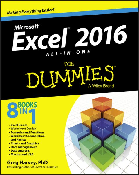 Excel 2016 All-in-One For Dummies (For Dummies (Computer/Tech)) cover