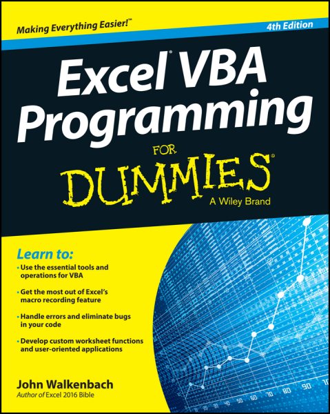 Excel Vba Programming For Dummies, 4e cover