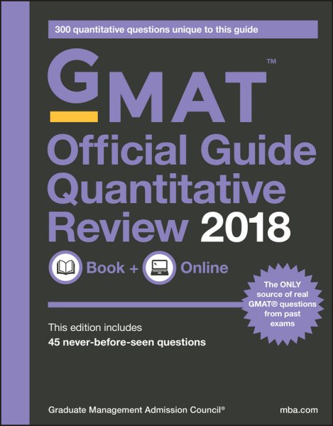 GMAT Official Guide 2018 Quantitative Review: Book + Online (Official Guide for Gmat Quantitative Review) cover