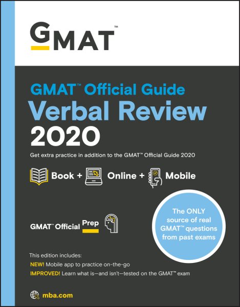 GMAT Official Guide 2020 Verbal Review: Book + Online Question Bank cover
