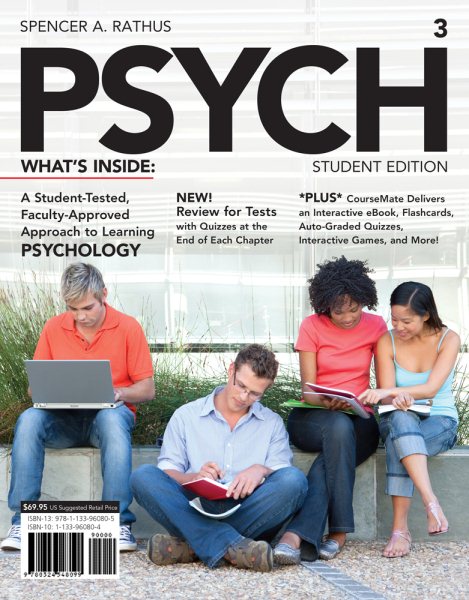 PSYCH3 (with CourseMate Printed Access Card) (New, Engaging Titles from 4LTR Press) cover