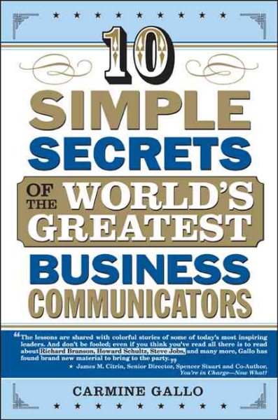 10 Simple Secrets of the World's Greatest Business Communicators cover