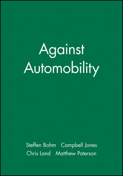 Against Automobility cover