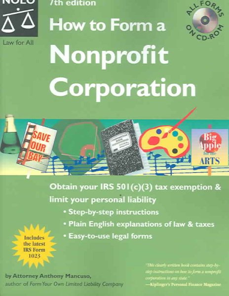 How To Form A Nonprofit Corporation 7th Edition cover