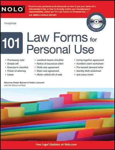 101 Law Forms for Personal Use cover