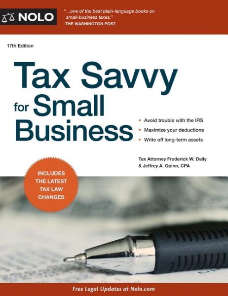 Tax Savvy for Small Business cover
